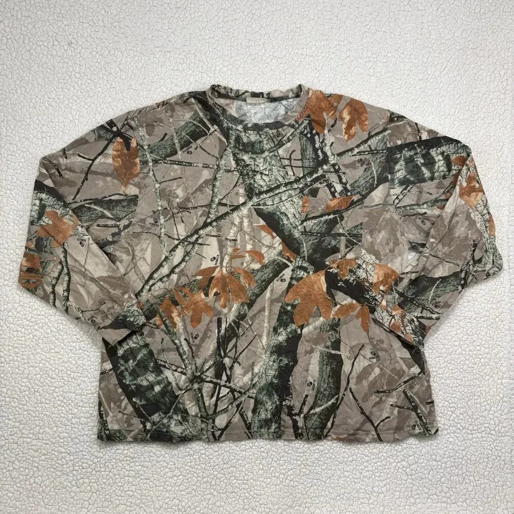 Outfitters Ridge‎ Camo T-shirt Mens 3XL Camouflage Fusion 3D Hunting Long Sleeve